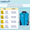 konfidence warma vest size guide